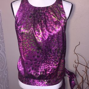 Apt 9 multi- colored, silky polyester shirt PM